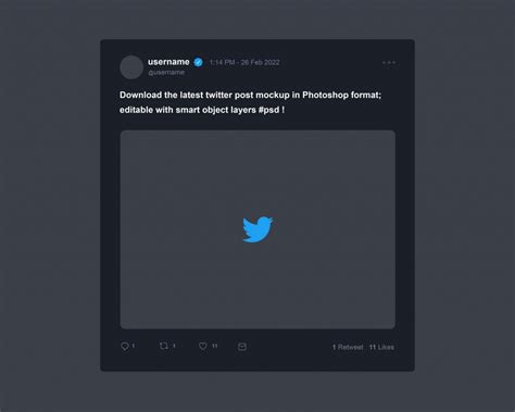 Free Twitter Post Mockup 2022 (PSD)