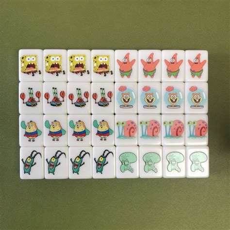 Seaside Escape Tile Game Spongebob X Large Mahjong For One Player