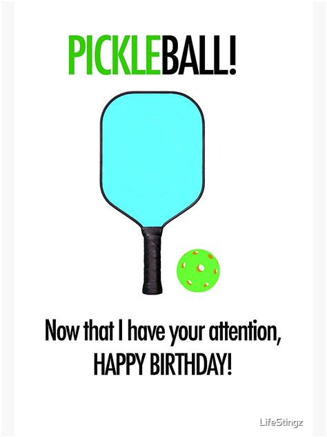 Pickleball Birthday Card - Funny Birthday Card for Pickleball