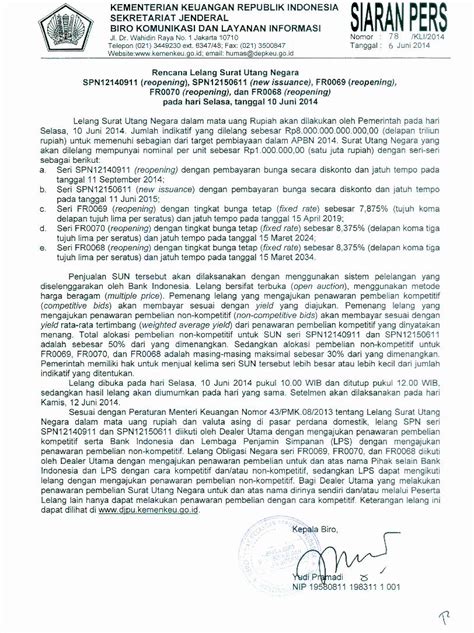 PDF DAFTAR PESERTA LELANG SURAT UTANG NEGARA Pemenang Lelang Yang