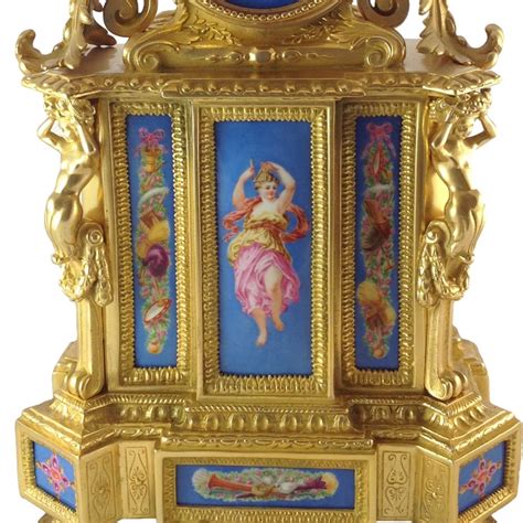 Napoleon Iii French Porcelain And Gilt Metal Mantel Clock By Ph Mourey