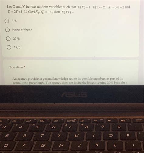 Solved Let X And Y Be Two Random Variables Such That Ex1