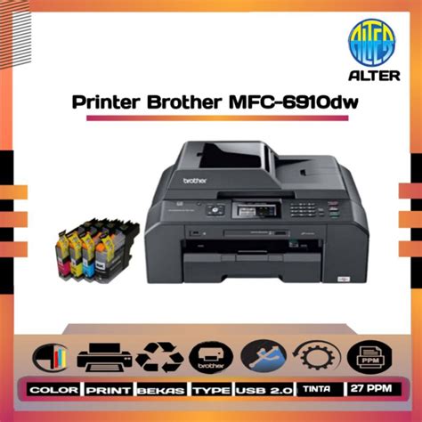 Jual Brother Mfc J5910dw J6910dw Color A3 Shopee Indonesia