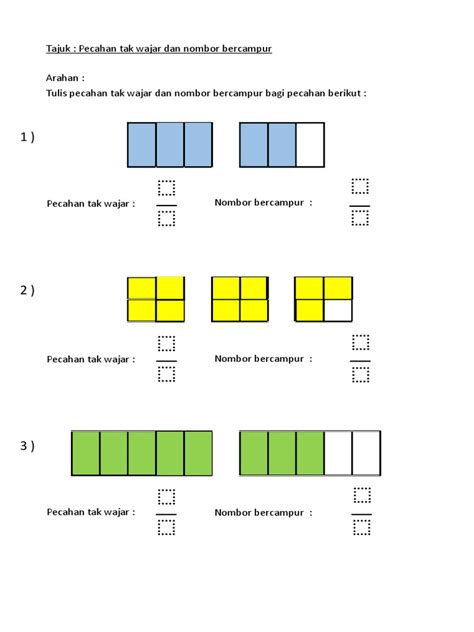 Pecahan Tak Wajar Dan Nombor Bercampur Pdf