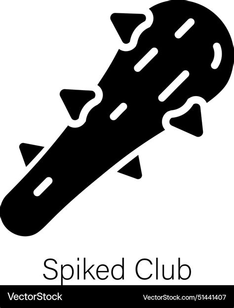 Spiked club Royalty Free Vector Image - VectorStock