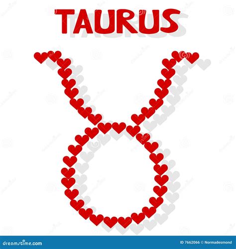 Taurus Stock Illustration Illustration Of Hearts Valentine 7662066