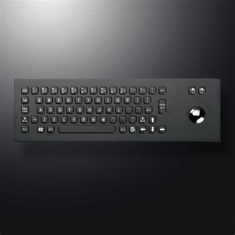 Black Metal PC Keypad Terminal keyboard Vandal Proof Rugged Panel Mount Stainless Steel Keyboard ...