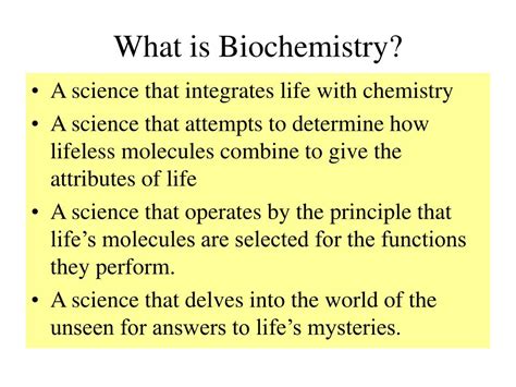 Ppt What Is Biochemistry Powerpoint Presentation Free Download Id