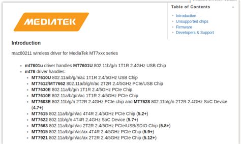 Mediatek wi fi driver