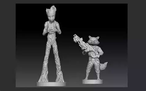 rocket teen groot pack avengers mcu guardians   galaxy  model