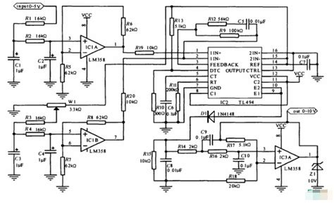 Tl494引脚功能图，tl494典型应用电路图 电子发烧友网