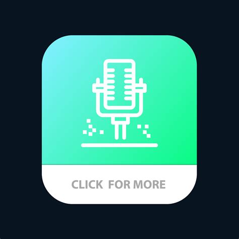 Mic Microphone Professional Recording Mobile App Button Android and IOS ...