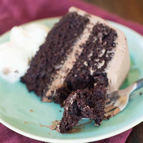 The BEST Dark Chocolate Mocha Cake - Foodology Geek