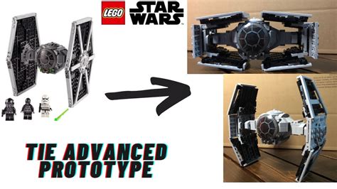 Lego Tie Fighter 75300 Mod Tie Advanced Prototype Youtube