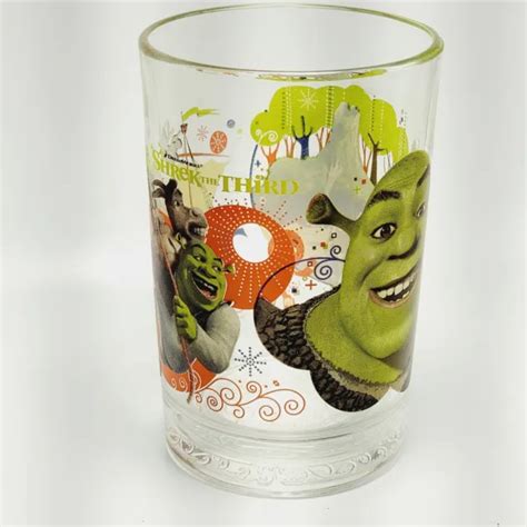 Mcdonalds Shrek The Third Glass Cup Shrek Dreamworks Vintage