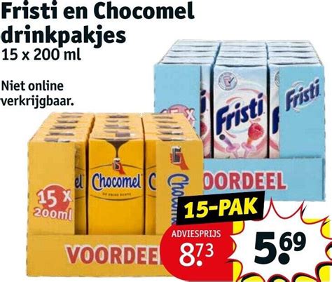 Fristi En Chocomel Drinkpakjes 15 X 200ml Aanbieding Bij Kruidvat