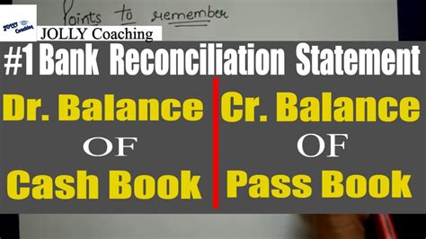 Trick To Solve Brs Bank Reconciliation Statement In Hindi By Jolly