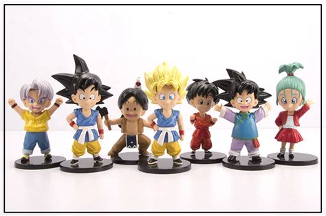 Anime Figures Pcs Set Dragon Ball Z Son Goku Goten Trunks Upa Bulla