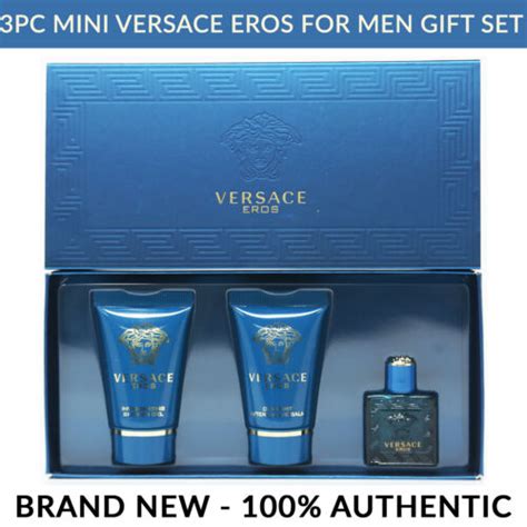 Versace Eros 3PC Mini Gift Set For Men EDT Shower Gel After Shave