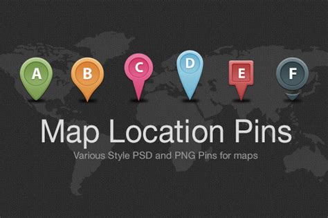 Map Location Pins ~ Icons ~ Creative Market