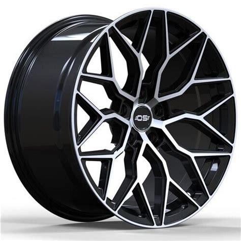 Set Of 4 Os Wheels Si01 21x9 5x120 30 Gloss Black Machined Bmw 645 740 Benz Ebay