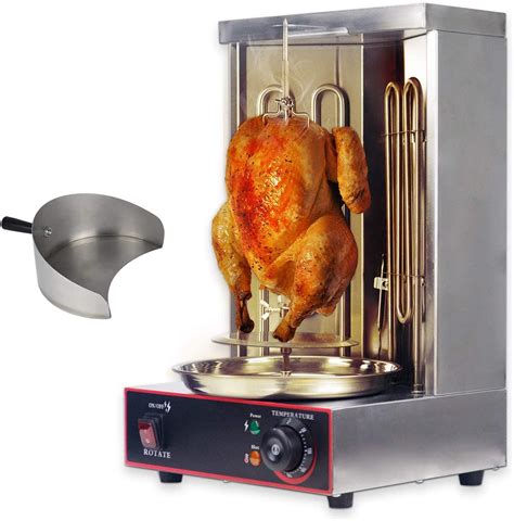 Njtfhu Electric Shawarma Machine Home Vertical Rotisserie 110v Gyro