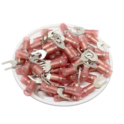 snydm  nylon insulated double crimp spade terminals   awg