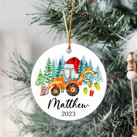 Amazon Excavator Christmas Ornament Personalized Excavator