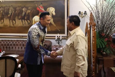 Sebelum Dilantik Jokowi Jadi Menteri AHY Minta Restu Ke Prabowo