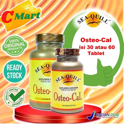 Jual Sea Quill Osteo Cal Isi 30 Tablet Atau 60 Tablet Sea Quill