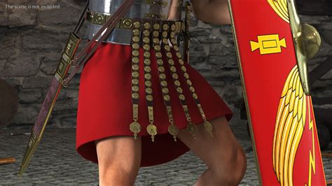 Legionário romano pele de pose de ataque de Gladius Modelo 3D 149