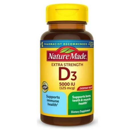 Nature Made Extra Strength Vitamin D Iu Softgels Count