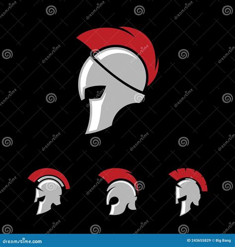 Spartan Helmet Logo Design Vector Spartan Logo Template Stock Vector