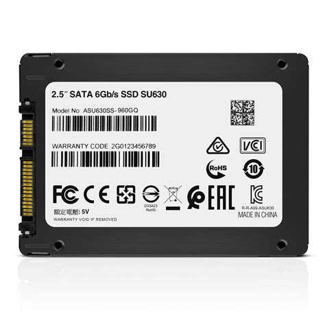 Adata 2 5インチ 内蔵ssd 960gb Su630シリーズ 3d Nand Qlc搭載 Smiコントローラー 7mm Asu630 20230831072154 01871 黄色い