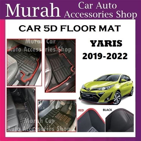 Toyota Yaris 2019 2024 Vios 2019 2022 5D Carpet Carbon Single Layer