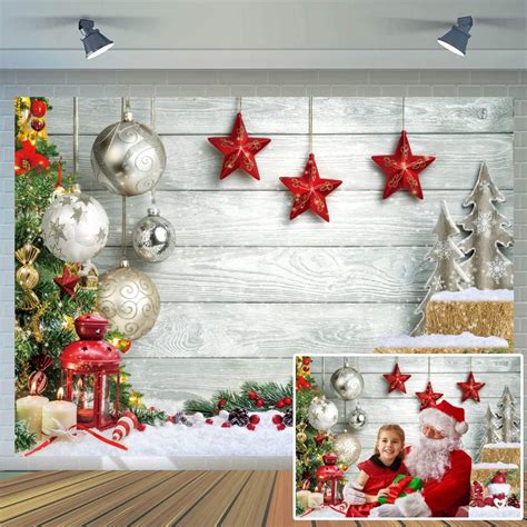 Amazon Cylyh X Ft Christmas Backdrop White Wood Floor