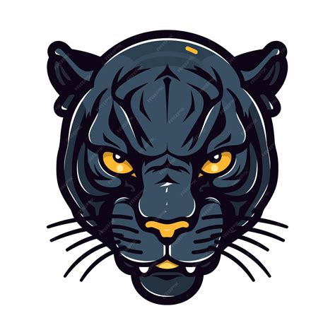 Premium Vector Panther Head Logo Design Abstract Drawing Panther Face