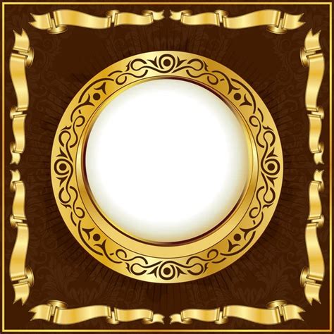 Gold vintage circle frame ⬇ Vector Image by © Zybr78 | Vector Stock 6847745