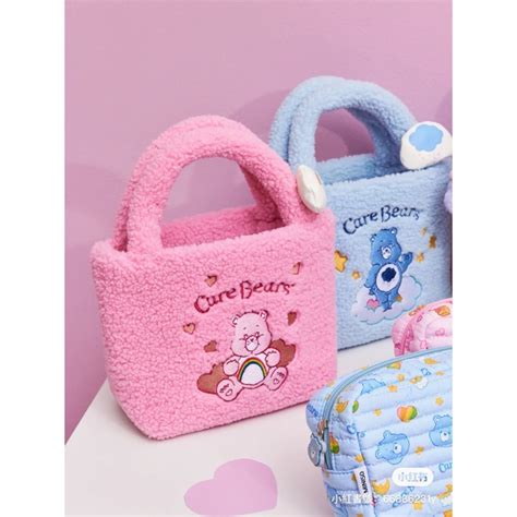 Be Woman Shoes 現預 Miniso Care Bears 彩虹熊 愛心熊 名創優品 手提包 收納包 蝦皮購物