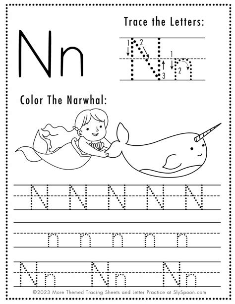 Free Alphabet Do A Dot Printables Worksheets Letter N Mermaid Themed