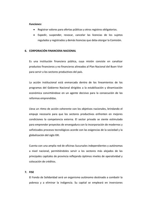 Instituciones Del Sistema Financiero Ecuatoriano PDF