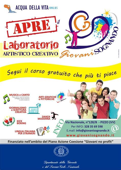 Laboratorio Artistico Creativo Giovani Sognando Progetto Promosso