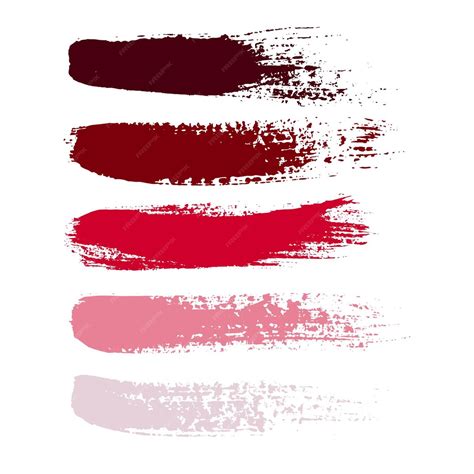 Un Conjunto De Pintura Roja Y Negra En Un Fondo Blanco Vector Premium