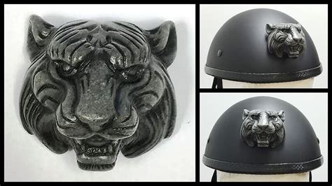 Tiger Chrome Motorcycle Helmet Attachment