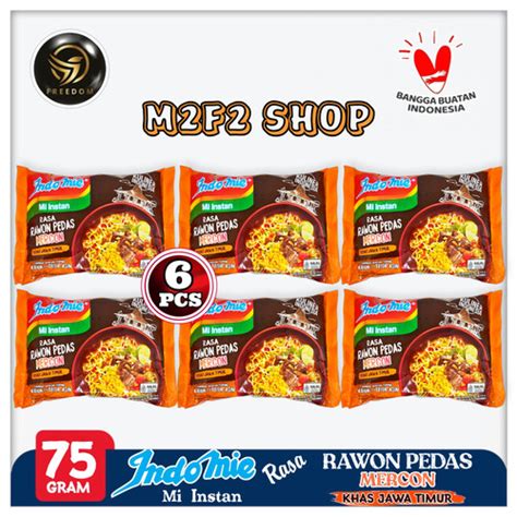 Jual Indomie Mie Instant Kuah Rasa Rawon Pedas Mercon Bag Gr