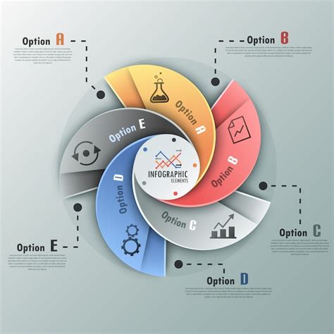 Premium Vector Modern Infographics Spiral Options Banner