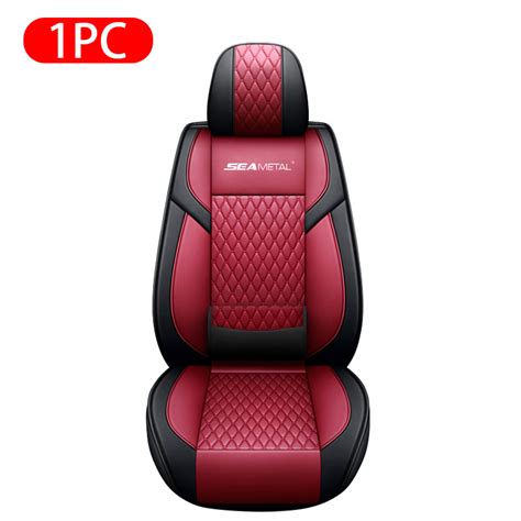 Seametal Luxury Car Seat Covers Pu Leather Vehicle Seat Cushion Premium