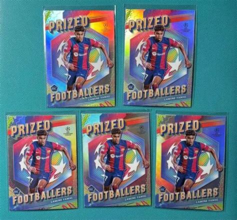 Lot Lamine Yamal Topps Finest Uefa Silver Prized Footballers Pf