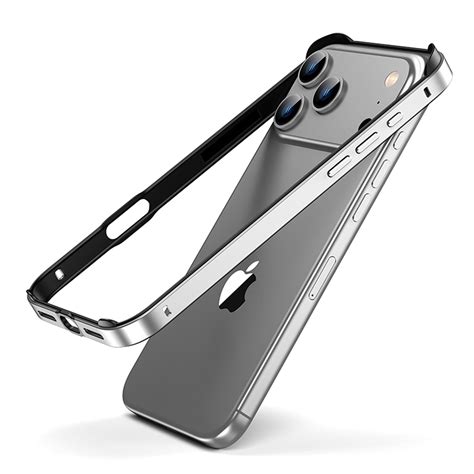 Allytechgroup for iPhone 14 Bumper Case Metal, No Back Design Compatible with MagSafe, Aluminum
