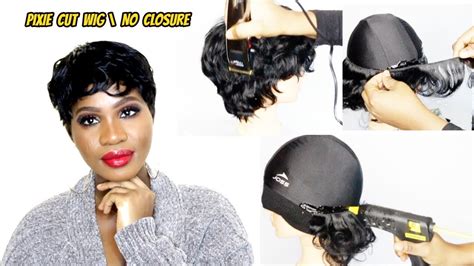 How To Make A Pixie Cut Wig Diy Pixie Cut Wig Tutorial Ft Beauty Afro B Hot Glue Method